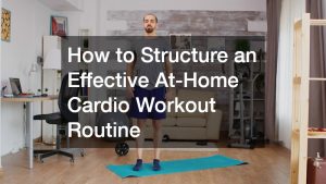 a man working out at home